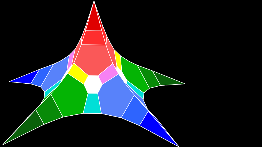 Farbpyramide - Kreation von dem Kletternetz